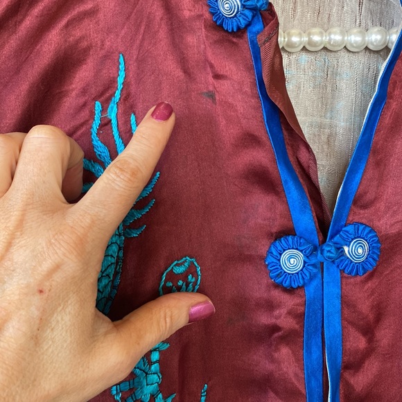 VTG Silk Chinese Dragon shirt jacket - Picture 5 of 6